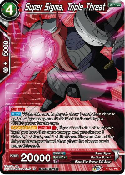 Super Sigma Triple Threat Championship Pack 2022 Vol2 P-420 Promotion Cards Dragonball Super card