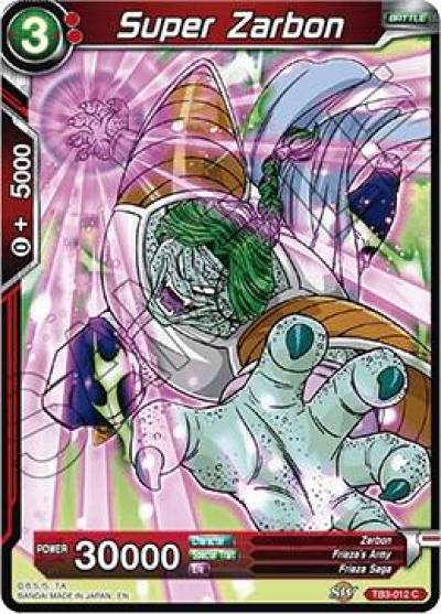 Super Zarbon TB3-012 Clash of Fates Dragonball Super card