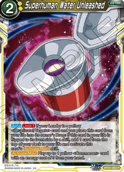 Superhuman Water Unleashed BT31-082 Impact Beyond Dimensions Dragonball Super card