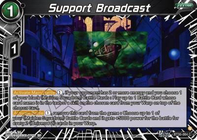 Support Broadcast BT30-084 Three Glorious Fighters Dragonball Super card