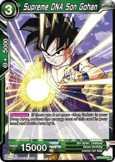 Supreme DNA Son Gohan BT2-075 Union Force Dragonball Super card