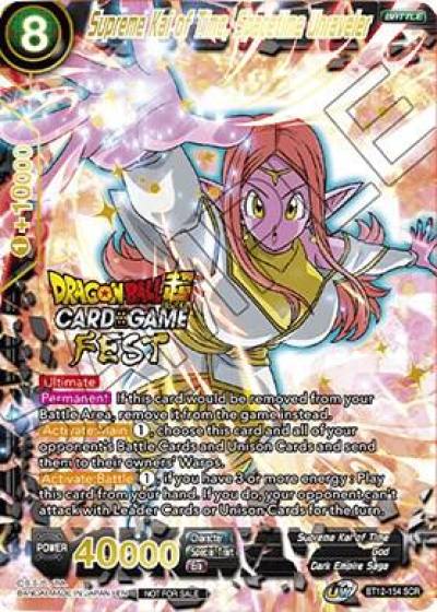 Supreme Kai of Time Spacetime Unraveler Card Game Fest 2022 BT12-154 Tournament Promotion Cards Dragonball Super card