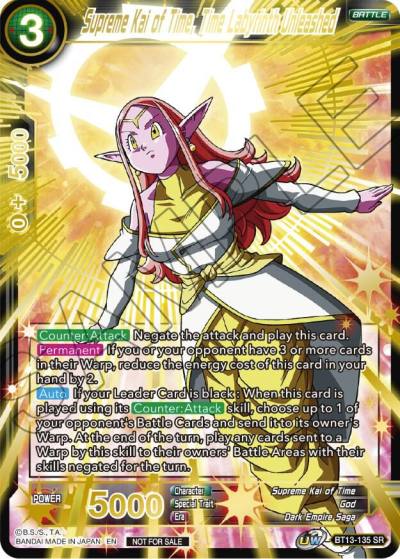 Supreme Kai of Time The Labyrinth Unleashed Top 16 BT13-135 Tournament Promotion Cards Dragonball Super card