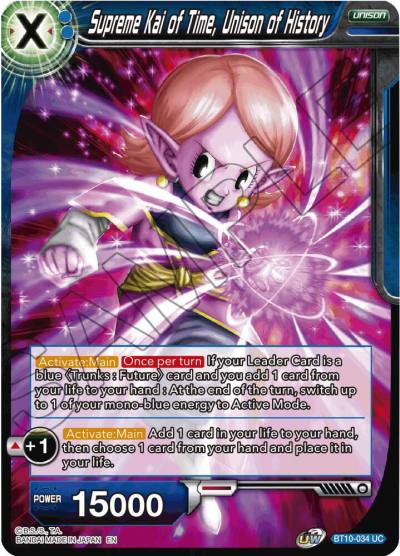 Supreme Kai of Time Unison of History BT10-034 Rise of the Unison Warrior Dragonball Super card