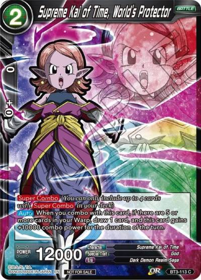 Supreme Kai of Time Worlds Protector Event Pack 05 BT3-113 Promotion Cards Dragonball Super card