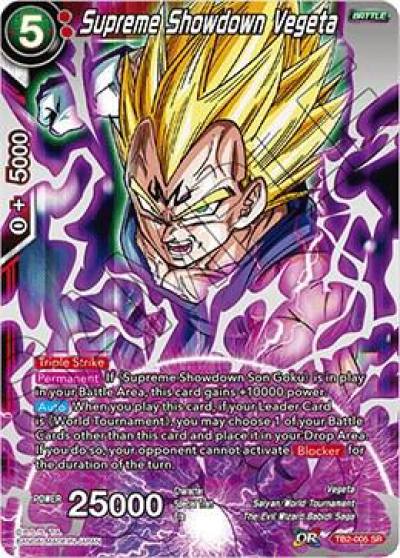 Supreme Showdown Vegeta TB2-005 World Martial Arts Tournament Dragonball Super card