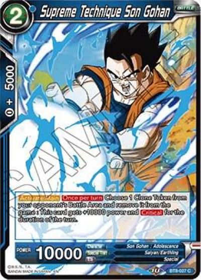 Supreme Technique Son Gohan BT8-027 Malicious Machinations Dragonball Super card