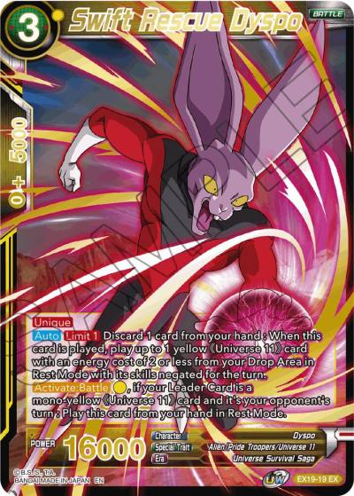 Swift Rescue Dyspo Foil EX19-19 Special Anniversary Set 2021 Dragonball Super card