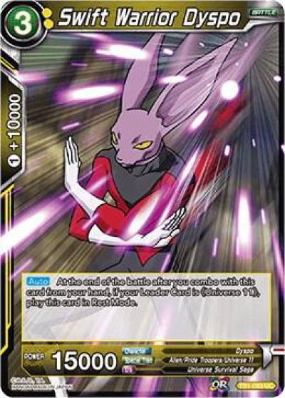 Swift Warrior Dyspo TB1-083 Tournament of Power Dragonball Super card