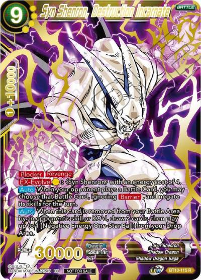Syn Shenron Destruction Incarnate Alternate Art BT10-115 Tournament Promotion Cards Dragonball Super card