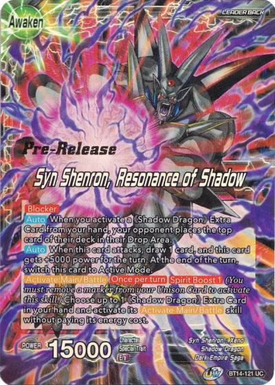 Syn Shenron Syn Shenron Resonance of Shadow BT14-121 Cross Spirits Pre-Release Cards Dragonball Super card