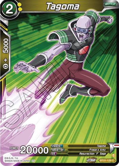 Tagoma Foil BT21-129 Wild Resurgence Dragonball Super card