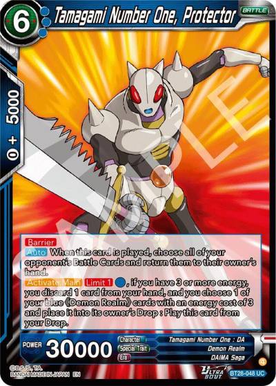 Tamagami Number One Protector BT28-048 Prismatic Clash Dragonball Super card