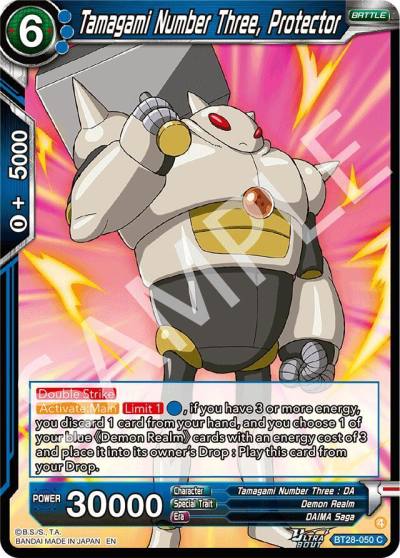 Tamagami Number Three Protector BT28-050 Prismatic Clash Dragonball Super card