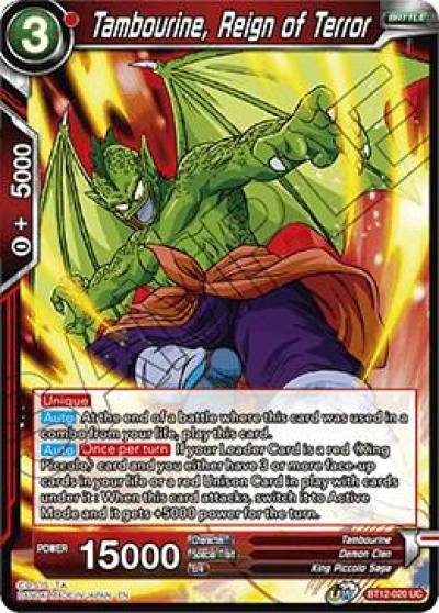 Tambourine Reign of Terror BT12-020 Vicious Rejuvenation Dragonball Super card
