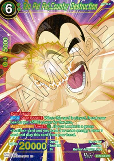 Tao Pai Pai Country Destruction SPR BT29-054 Fearsome Rivals Dragonball Super card