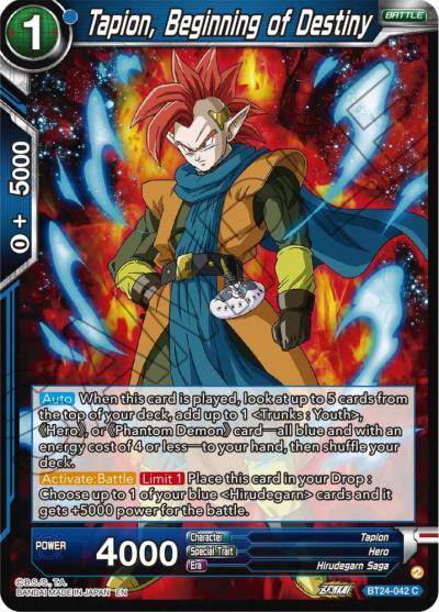 Tapion Beginning of Destiny Foil BT24-042 Beyond Generations Dragonball Super card