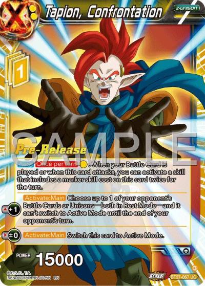 Tapion Confrontation BT27-067 History of Z Pre-Release Cards Dragonball Super card
