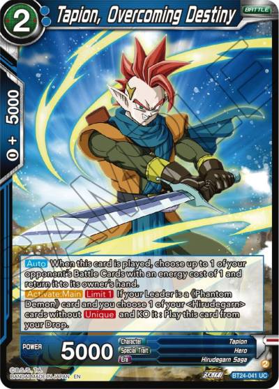Tapion Overcoming Destiny BT24-041 Beyond Generations Dragonball Super card