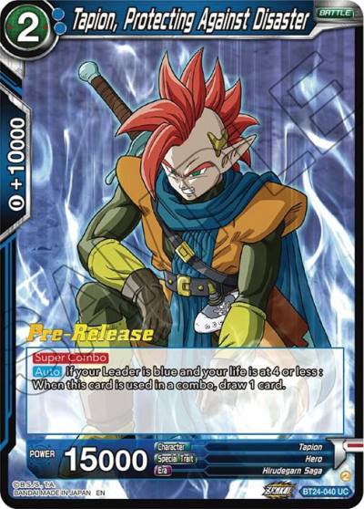 Tapion Protecting Against Disaster BT24-040 Beyond Generations Pre-Release Cards Dragonball Super card