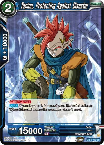 Tapion Protecting Against Disaster Foil BT24-040 Beyond Generations Dragonball Super card