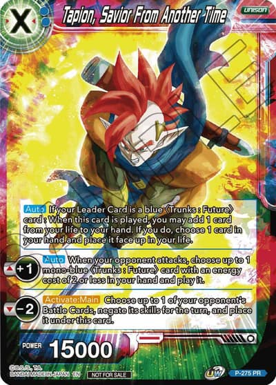 Tapion Savior From Another Time Unison Warrior Series Tournament Pack Vol3 P-275 Tournament Promotion Cards Dragonball Super card