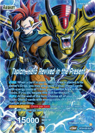 Tapion Tapion Hero Revived in the Present SLR BT24-025 Beyond Generations Dragonball Super card