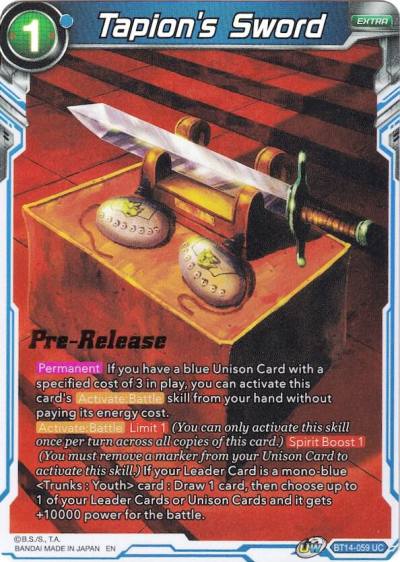 Tapions Sword BT14-059 Cross Spirits Pre-Release Cards Dragonball Super card