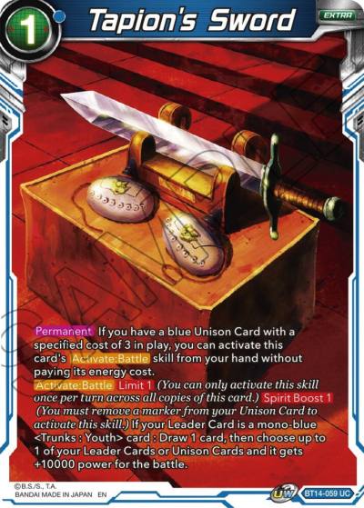 Tapions Sword BT14-059 Cross Spirits Dragonball Super card