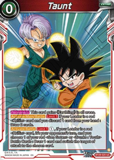Taunt BT29-025 Fearsome Rivals Dragonball Super card