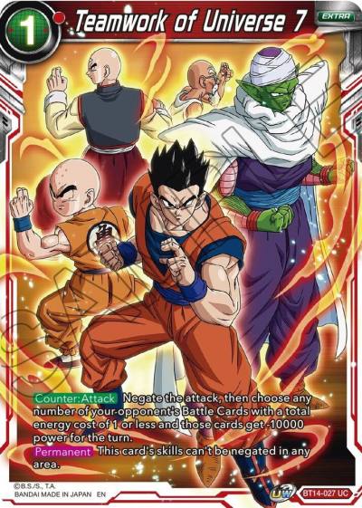 Teamwork of Universe 7 Foil BT14-027 Cross Spirits Dragonball Super card
