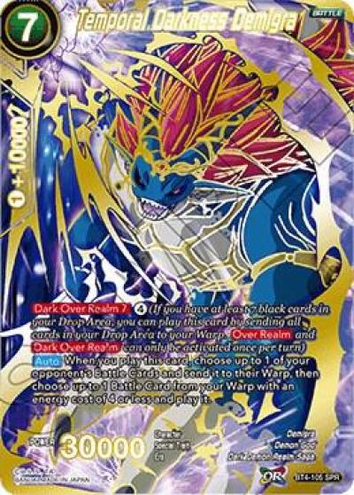 Temporal Darkness Demigra SPR BT4-105 Colossal Warfare Dragonball Super card