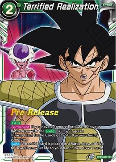 Terrified Realization BT13-087 Supreme Rivalry Pre-Release Cards Dragonball Super card
