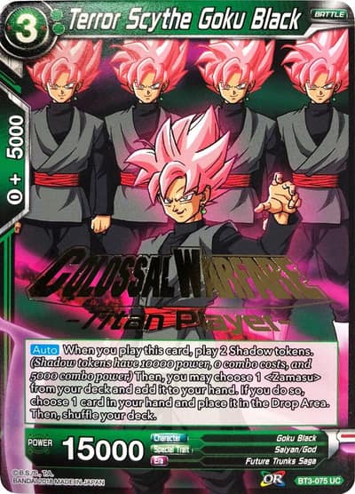 Terror Scythe Goku Black Titan Player Stamped BT3-075 Tournament Promotion Cards Dragonball Super card