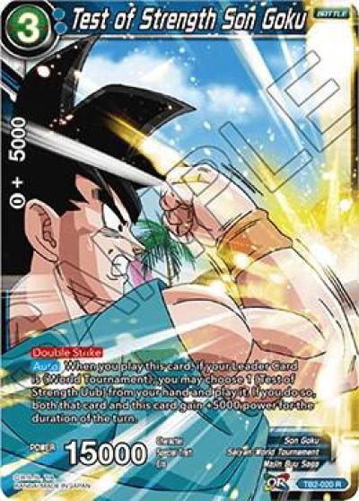 Test of Strength Son Goku TB2-020 World Martial Arts Tournament Dragonball Super card
