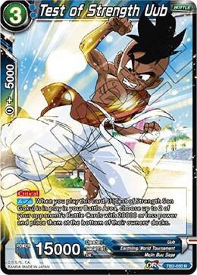 Test of Strength Uub TB2-030 World Martial Arts Tournament Dragonball Super card