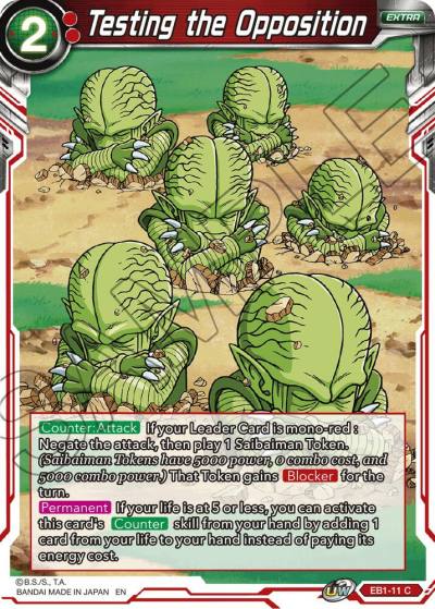 Testing the Opposition Foil EB1-11 Battle Evolution Booster Dragonball Super card
