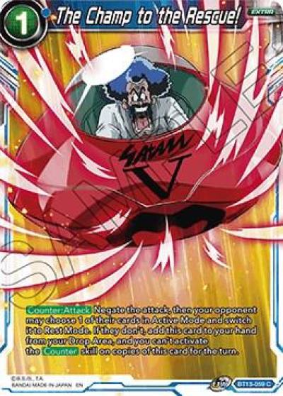The Champ to the Rescue BT13-059 Supreme Rivalry Dragonball Super card