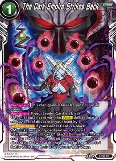 The Dark Empire Strikes Back P-292 Promotion Cards Dragonball Super card