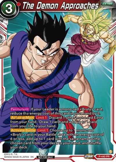 The Demon Approaches Zenkai Series Tournament Pack Vol2 P-440 Tournament Promotion Cards Dragonball Super card