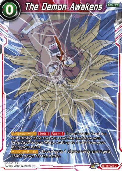The Demon Awakens BT15-025 Saiyan Showdown Dragonball Super card