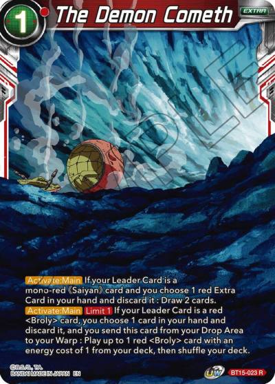 The Demon Cometh Foil BT15-023 Saiyan Showdown Dragonball Super card