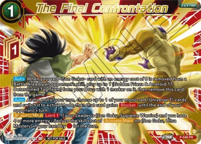 The Final Confrontation Championship Z Extra Card Pack 2023 Gold Stamped P-546 Tournament Promotion Cards Dragonball Super card