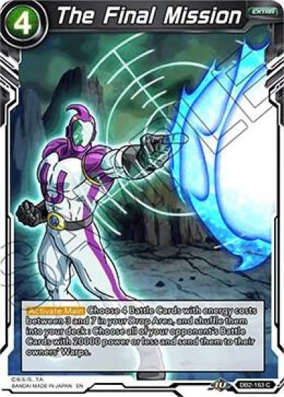 The Final Mission Foil DB2-163 Draft Box 05 - Divine Multiverse Dragonball Super card