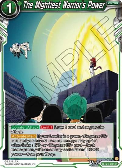 The Mightiest Warriors Power BT31-054 Impact Beyond Dimensions Dragonball Super card