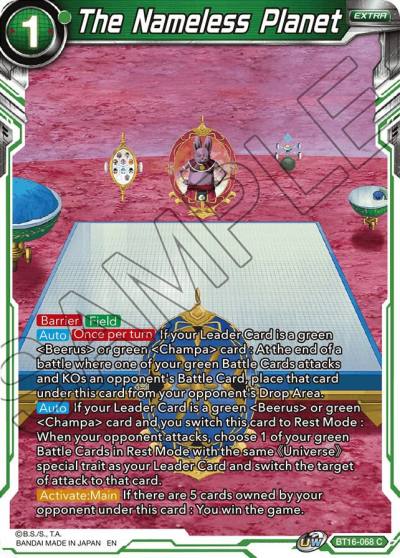 The Nameless Planet Foil BT16-068 Realm of the Gods Dragonball Super card