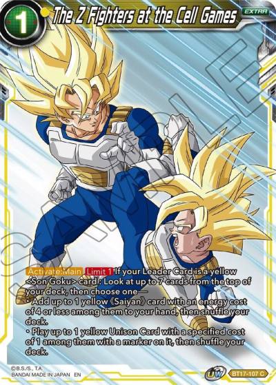 The Z Fighters at the Cell Games BT17-107 Ultimate Squad Dragonball Super card
