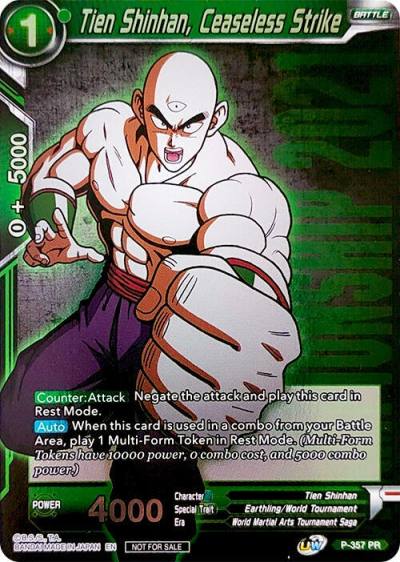 Tien Shinhan Ceaseless Strike Championship Pack 2021 Vol3 P-357 Promotion Cards Dragonball Super card
