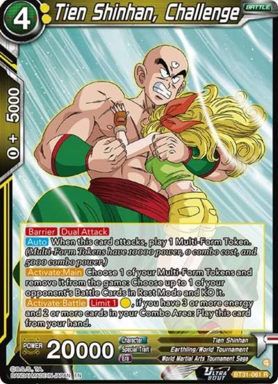 Tien Shinhan Challenge BT31-061 Impact Beyond Dimensions Dragonball Super card