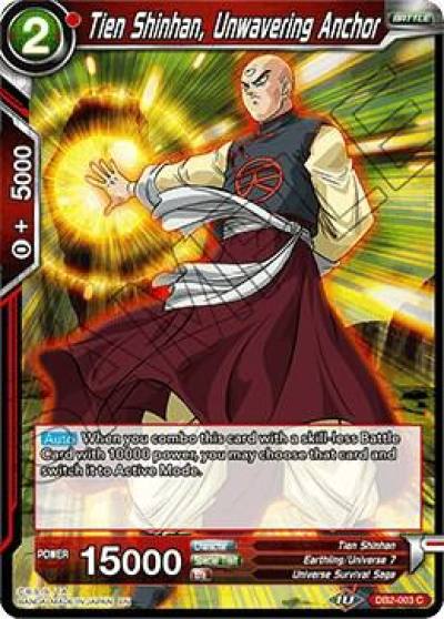 Tien Shinhan Unwavering Anchor DB2-003 Draft Box 05 - Divine Multiverse Dragonball Super card